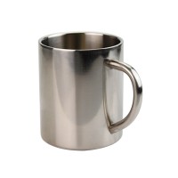 Стальная кружка с двойными стенками "Фишер" на 330 ml, серебро