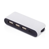 USB-хаб «Hubix» с коннектором 2-в-1 USB-C и USB-A, белый