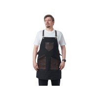 Фартук из канваса с карманами, черный