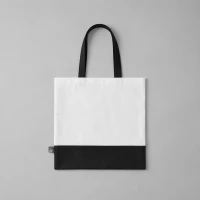 Сумка-шоппер двухцветная Reviver из нетканого переработанного материала RPET, черный