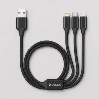 Дата-кабель 3 в 1: micro USB, черный
