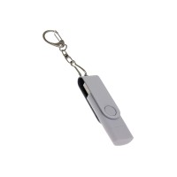 USB 2.0- флешка на 8 Гб с поворотным механизмом и дополнительным разъемом Type-C, белый