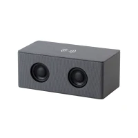 Bluetooth колонка "Cool Gray" с двумя динамиками (2х3Вт) и беспроводным зарядным устройством, серый