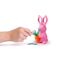Ножницы и магнит со скрепками Bunny, розовый